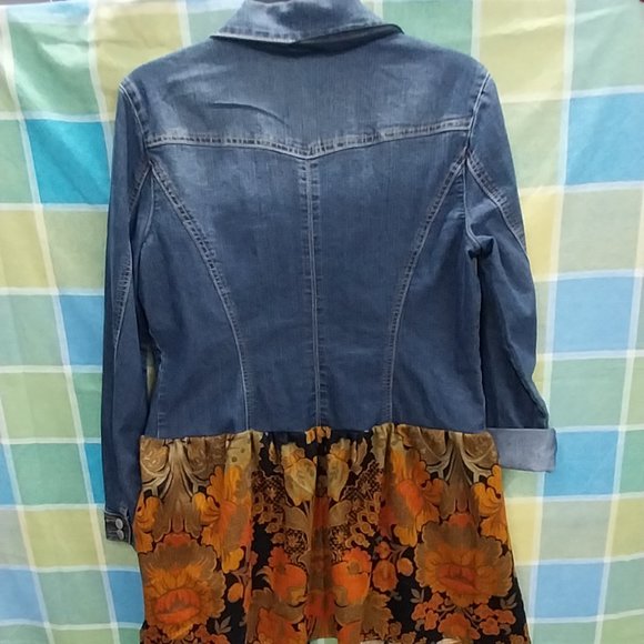 2769 Size M Cato Upcycled Jean Jacket, Tunic - Picture 7 of 7